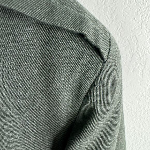 Vintage Military Wool Overcoat Gaberdine Belted Trench Removeable Liner 36L - Picture 12 of 16